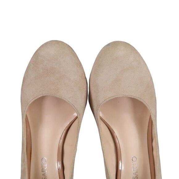 Franco Sarto Shoes Womens 7.5 Pump Platform Fashion Suede Beige Round Toe Orlina - Picture 11 of 16